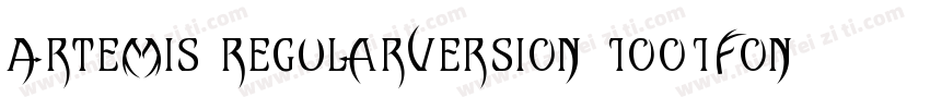 Artemis RegularVersion 1001Fontse字体转换